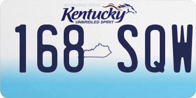 KY license plate 168SQW