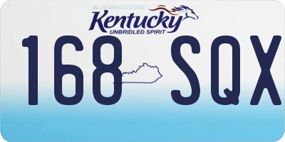 KY license plate 168SQX