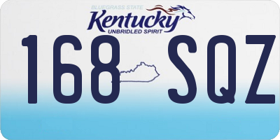 KY license plate 168SQZ