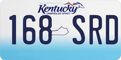 KY license plate 168SRD