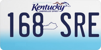 KY license plate 168SRE