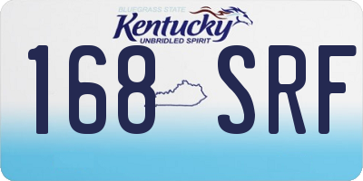 KY license plate 168SRF