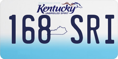 KY license plate 168SRI