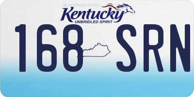 KY license plate 168SRN