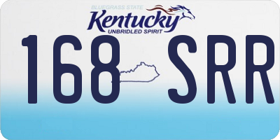 KY license plate 168SRR