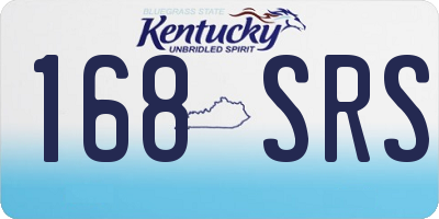 KY license plate 168SRS