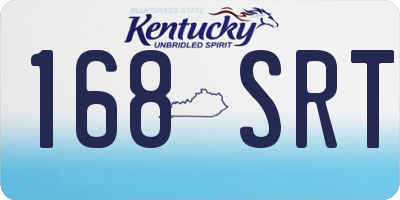 KY license plate 168SRT