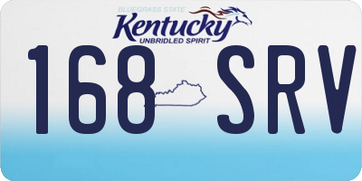 KY license plate 168SRV