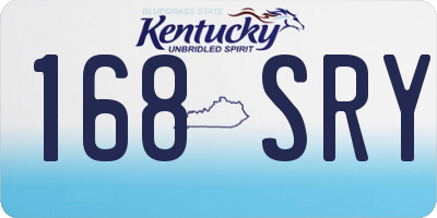 KY license plate 168SRY