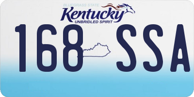 KY license plate 168SSA