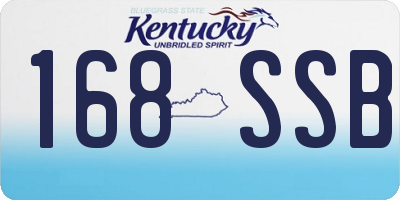 KY license plate 168SSB