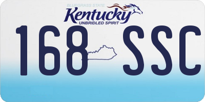KY license plate 168SSC