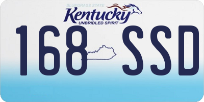 KY license plate 168SSD