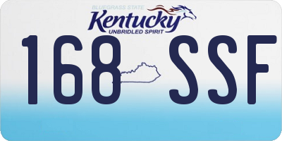 KY license plate 168SSF