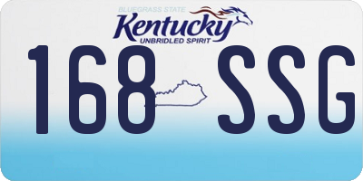 KY license plate 168SSG