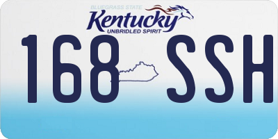 KY license plate 168SSH