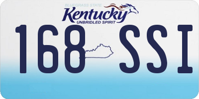 KY license plate 168SSI