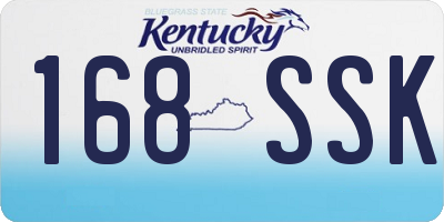 KY license plate 168SSK