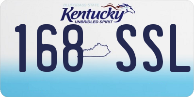 KY license plate 168SSL