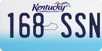 KY license plate 168SSN