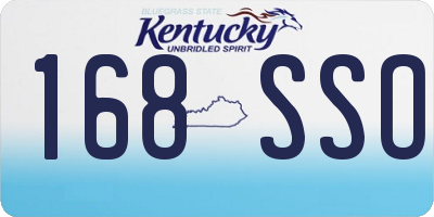 KY license plate 168SSO
