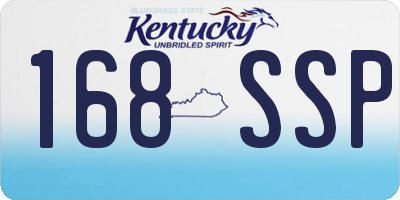 KY license plate 168SSP
