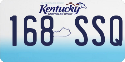 KY license plate 168SSQ