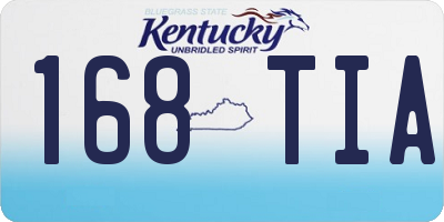 KY license plate 168TIA