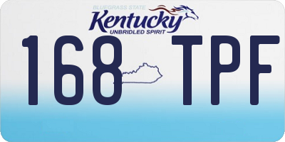 KY license plate 168TPF