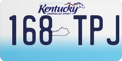 KY license plate 168TPJ