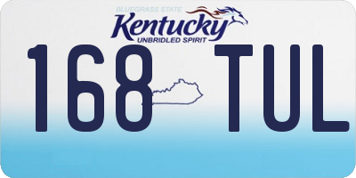KY license plate 168TUL