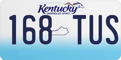 KY license plate 168TUS
