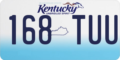 KY license plate 168TUU