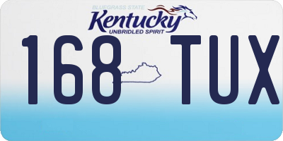 KY license plate 168TUX