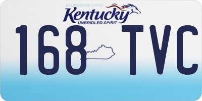 KY license plate 168TVC