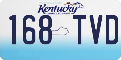 KY license plate 168TVD
