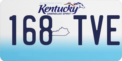 KY license plate 168TVE
