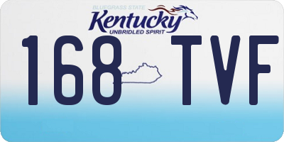 KY license plate 168TVF