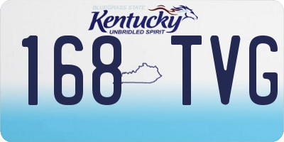 KY license plate 168TVG