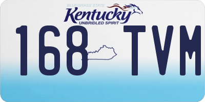 KY license plate 168TVM