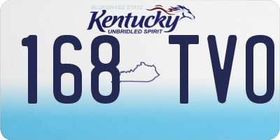 KY license plate 168TVO