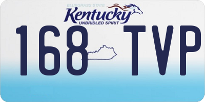 KY license plate 168TVP