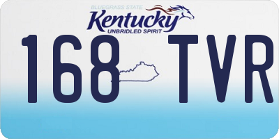 KY license plate 168TVR