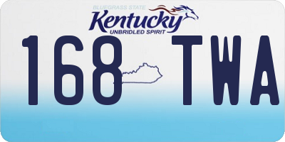 KY license plate 168TWA