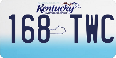 KY license plate 168TWC