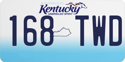 KY license plate 168TWD