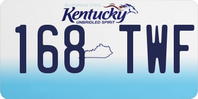 KY license plate 168TWF