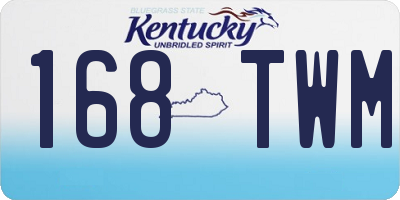 KY license plate 168TWM