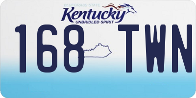 KY license plate 168TWN