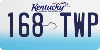 KY license plate 168TWP